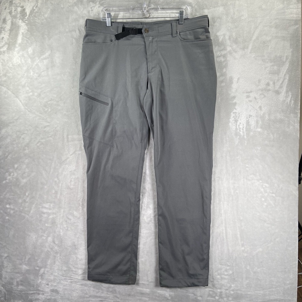 Outdoor Vital Pants men's 36x32 SATU Belted Charcoal Gray Performance Tapered